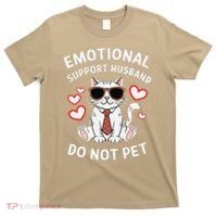 Emotional Support Husband Do Not Pet Funny Cat T-Shirt thumb 0