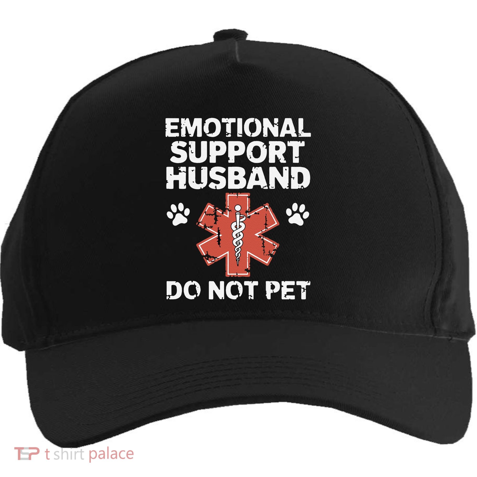 Emotional Support Husband Do Not Pet Humor Funny Husband Five-Panel Snapback Cap