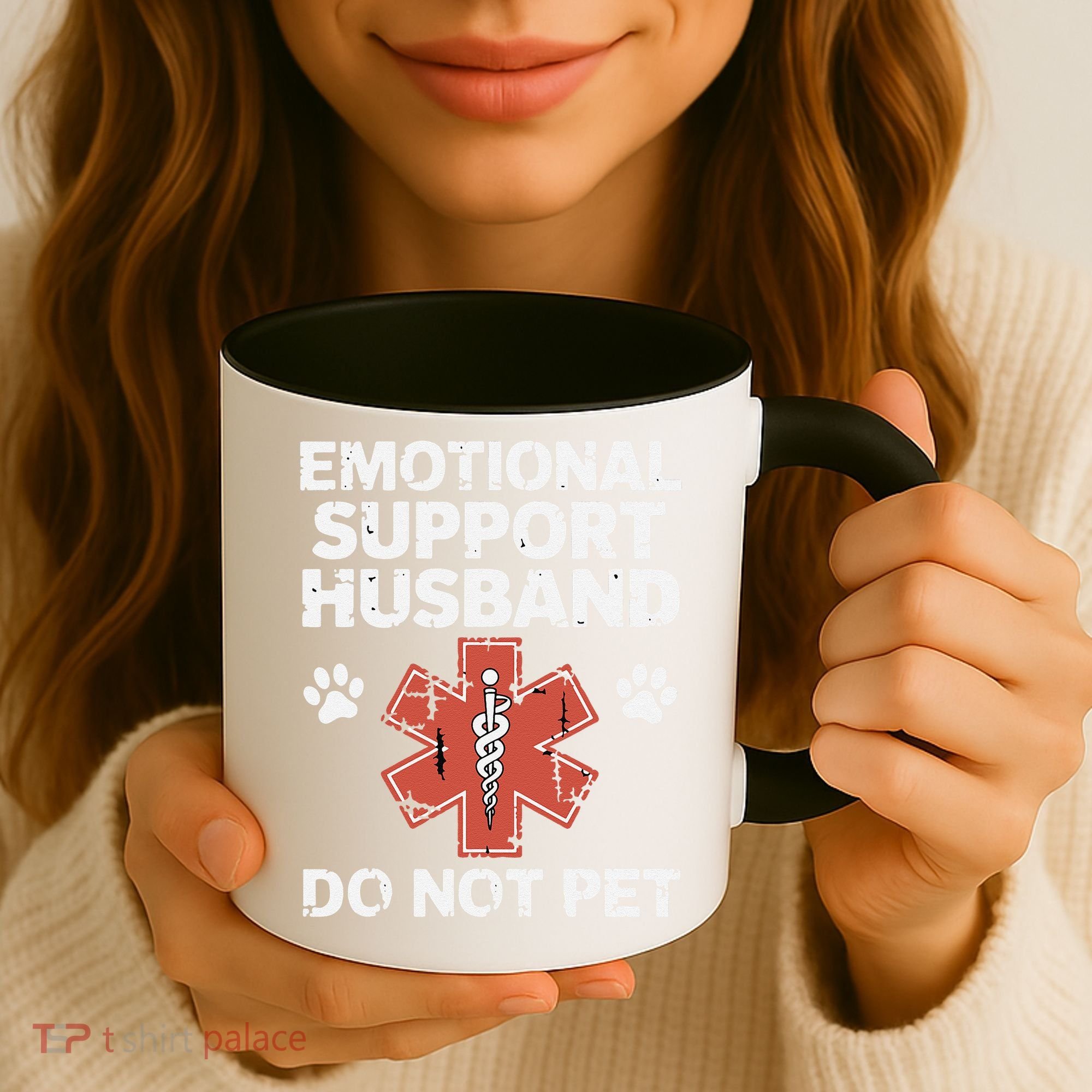 Emotional Support Husband Do Not Pet Humor Funny Husband Coffee Mug