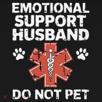 Emotional Support Husband Do Not Pet Humor Funny Husband Coaster thumb 2