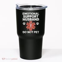 Emotional Support Husband Do Not Pet Humor Funny Husband Tumbler thumb 0