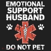 Emotional Support Husband Do Not Pet Humor Funny Husband Golf Towel thumb 3