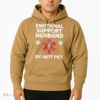 Emotional Support Husband Do Not Pet Humor Funny Husband Hoodie thumb 2