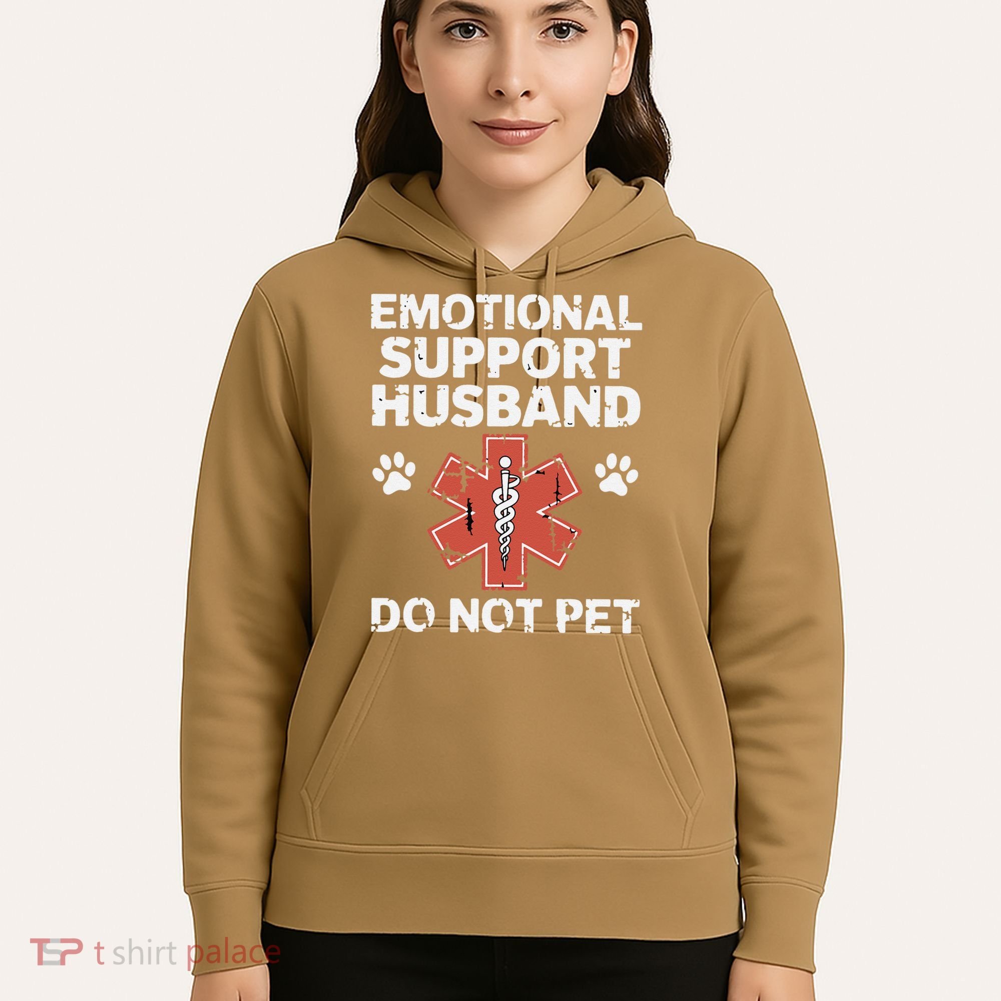 Emotional Support Husband Do Not Pet Humor Funny Husband Hoodie