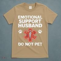 Emotional Support Husband Do Not Pet Humor Funny Husband T-Shirt thumb 5