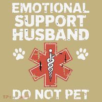Emotional Support Husband Do Not Pet Humor Funny Husband Mousepad thumb 1