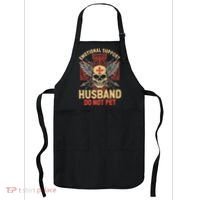 Emotional Support Husband Do Not Pet Funny Man Apron thumb 0