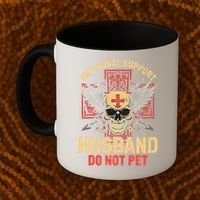 Emotional Support Husband Do Not Pet Funny Man Coffee Mug thumb 2