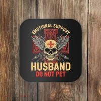 Emotional Support Husband Do Not Pet Funny Man Coaster thumb 0