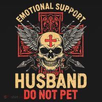 Emotional Support Husband Do Not Pet Funny Man Pajama Set thumb 2