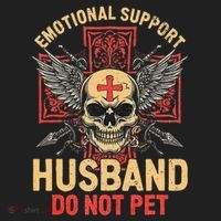Emotional Support Husband Do Not Pet Funny Man Tumbler thumb 3