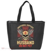 Emotional Support Husband Do Not Pet Funny Man Tote Bag thumb 0