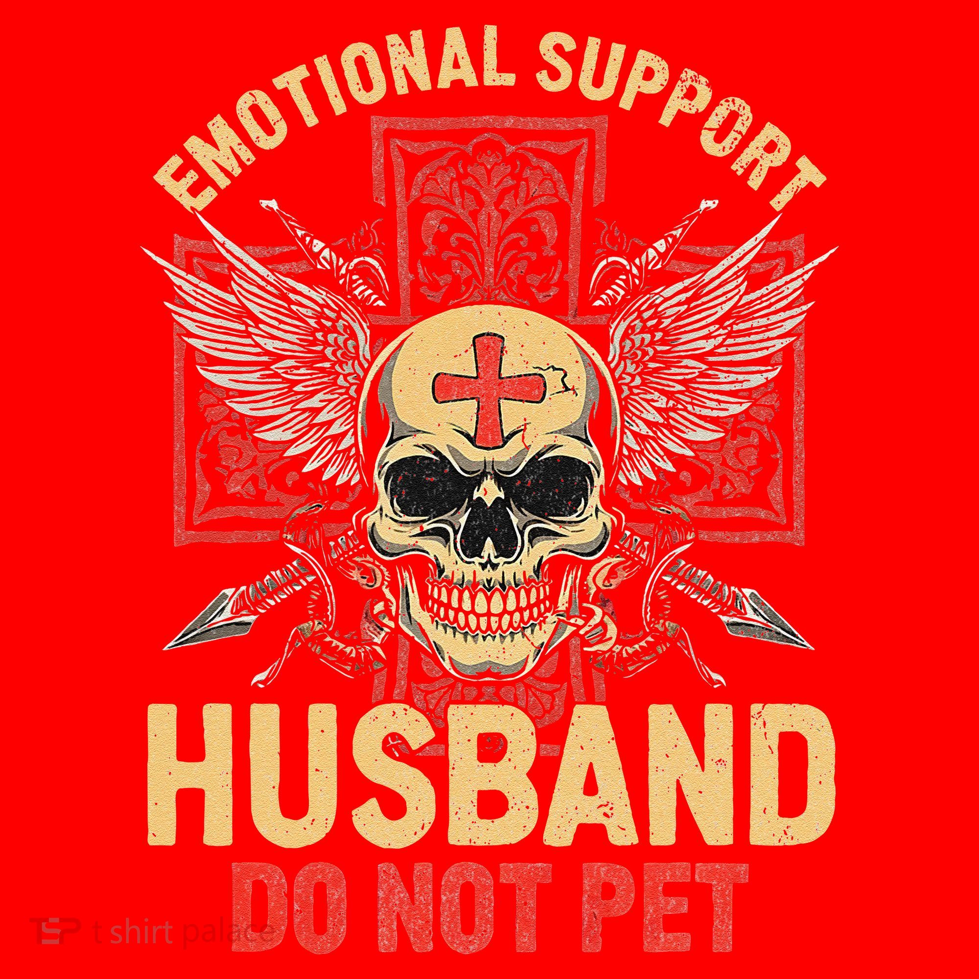 Emotional Support Husband Do Not Pet Funny Man Santa Hat