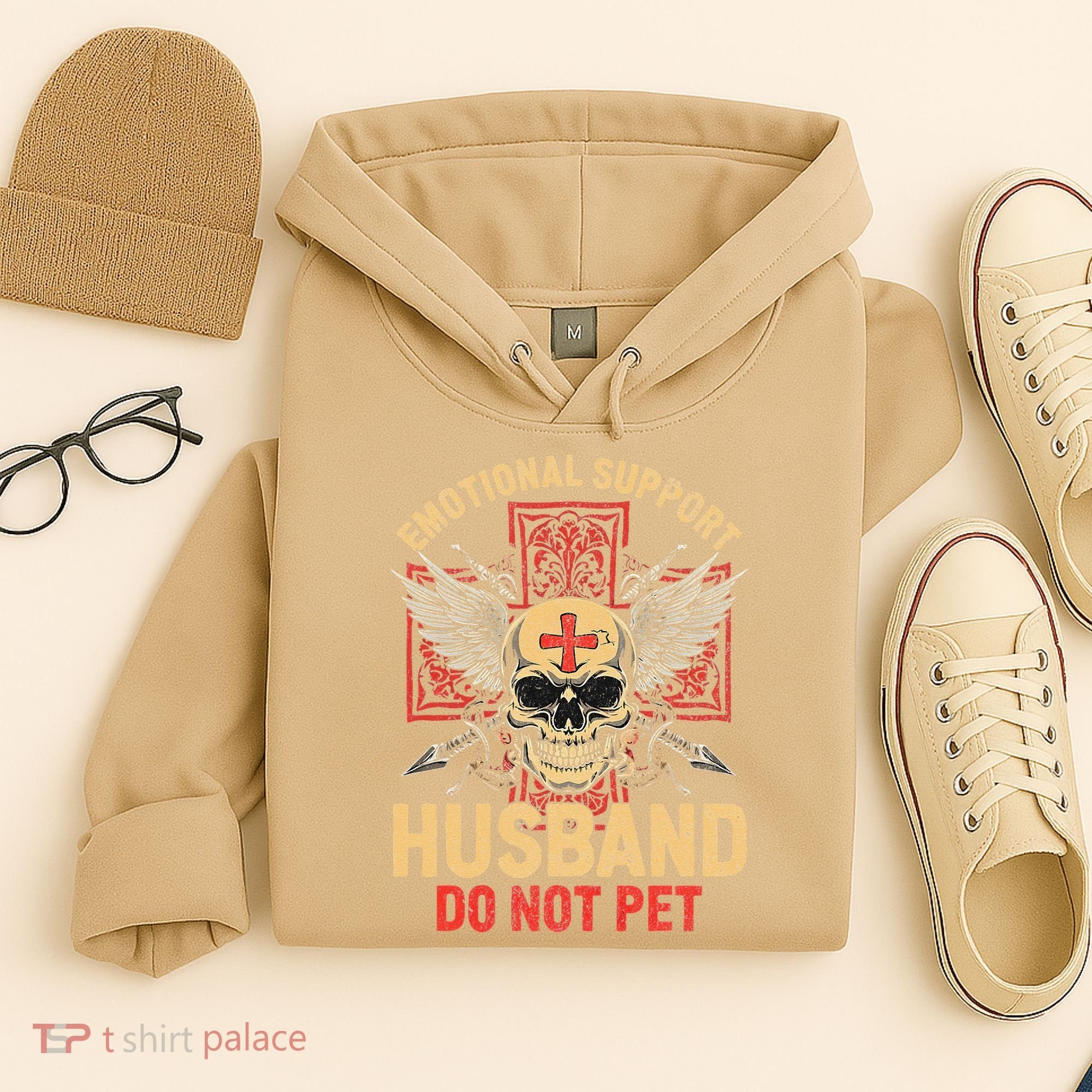 Emotional Support Husband Do Not Pet Funny Man Hoodie