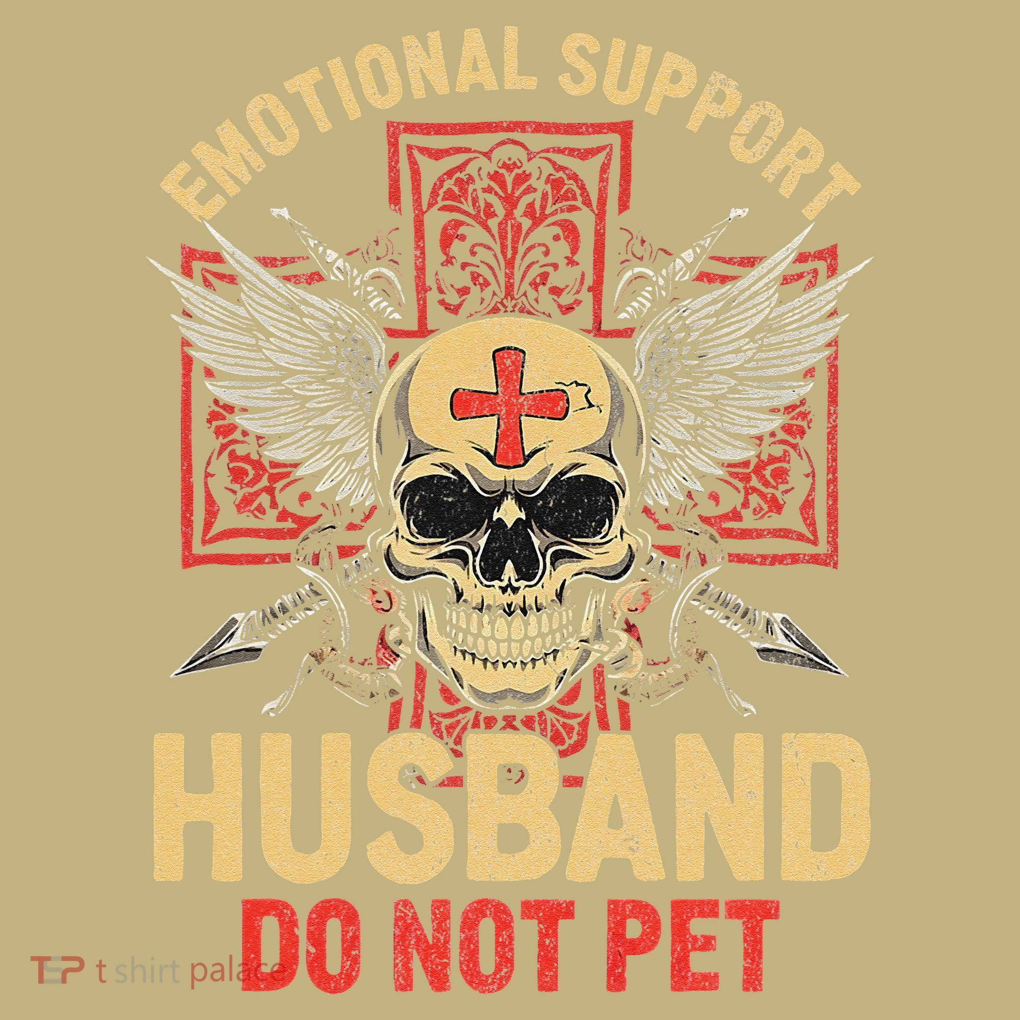 Emotional Support Husband Do Not Pet Funny Man Long Sleeve Shirt