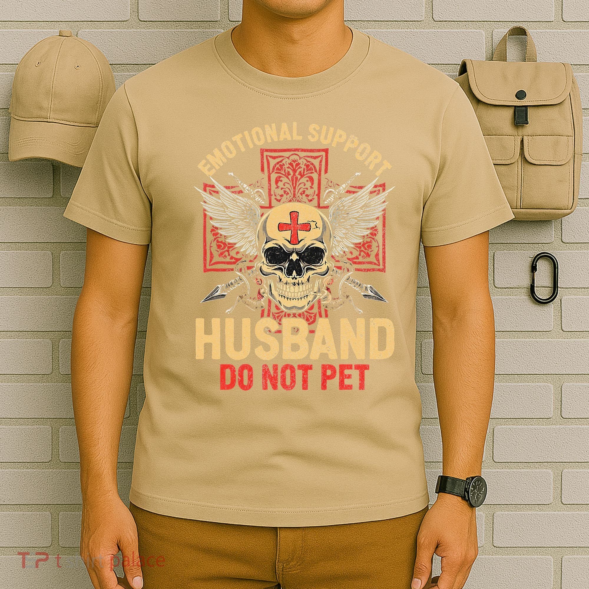 Emotional Support Husband Do Not Pet Funny Man T-Shirt