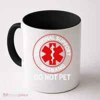 Emotional Support Husband Do Not Pet Coffee Mug thumb 0
