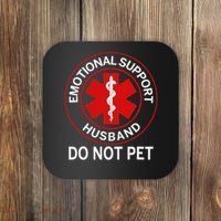 Emotional Support Husband Do Not Pet Coaster thumb 0