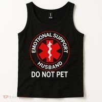 Emotional Support Husband Do Not Pet Tank Top thumb 2