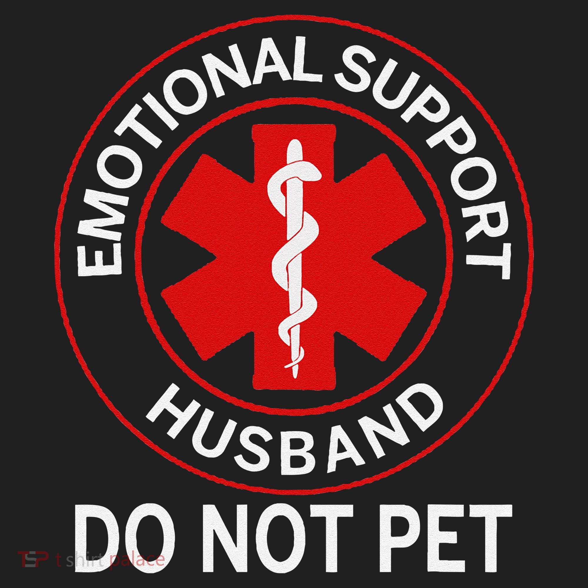 Emotional Support Husband Do Not Pet Golf Towel