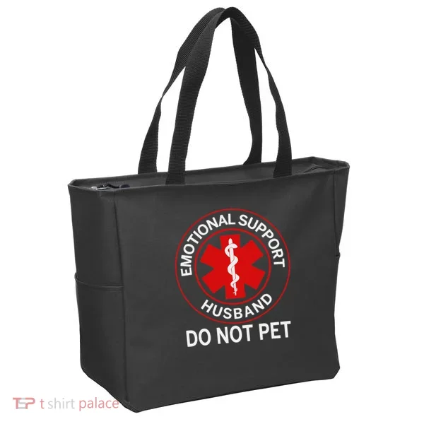 Emotional Support Husband Do Not Pet Tote Bag