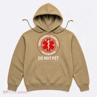 Emotional Support Husband Do Not Pet Hoodie thumb 0
