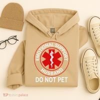 Emotional Support Husband Do Not Pet Hoodie thumb 4