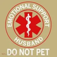 Emotional Support Husband Do Not Pet Long Sleeve Shirt thumb 2