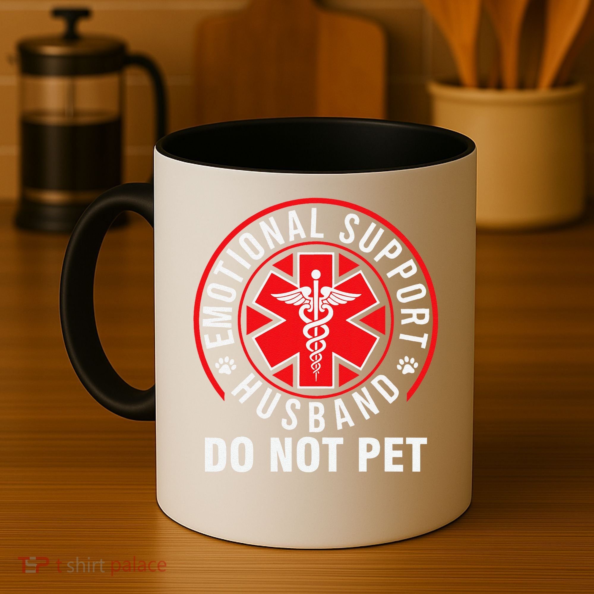 Emotional Support Husband Do Not Pet Funny Quote Sayings Coffee Mug