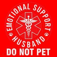 Emotional Support Husband Do Not Pet Funny Quote Sayings Santa Hat thumb 1