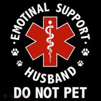 Emotional Support Husband Do Not Pet Funny Bucket Hat thumb 4