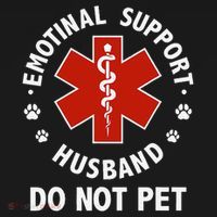 Emotional Support Husband Do Not Pet Funny Pajama Set thumb 2
