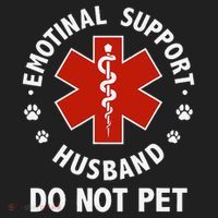 Emotional Support Husband Do Not Pet Funny Tumbler thumb 3