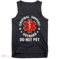 Emotional Support Husband Do Not Pet Funny Tank Top thumb 0