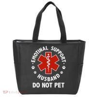 Emotional Support Husband Do Not Pet Funny Tote Bag thumb 0