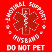 Emotional Support Husband Do Not Pet Funny Santa Hat thumb 1