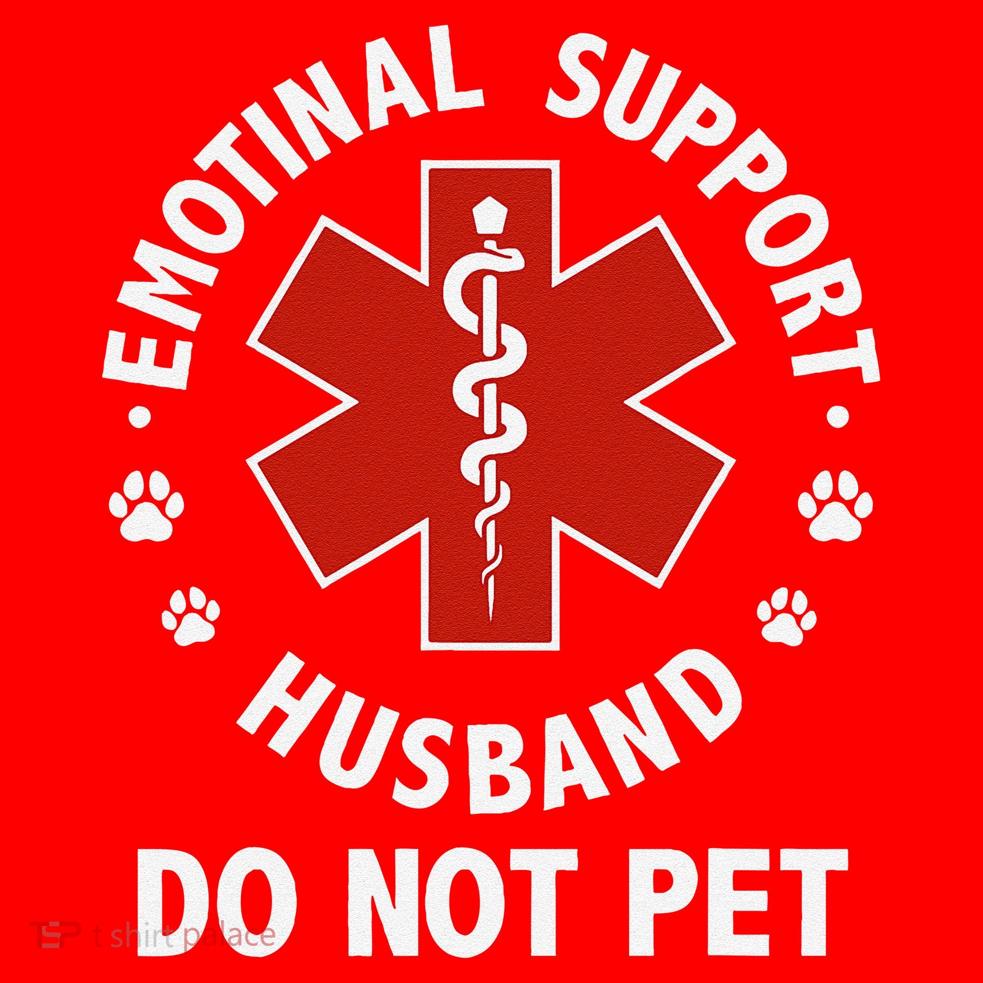 Emotional Support Husband Do Not Pet Funny Santa Hat