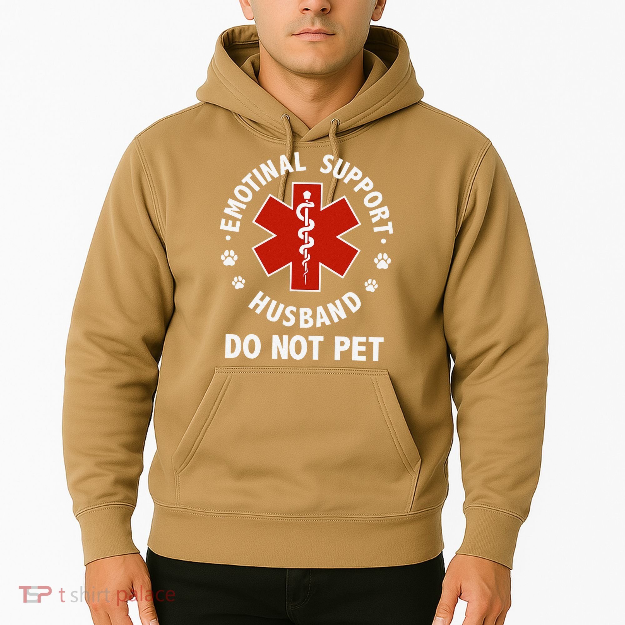 Emotional Support Husband Do Not Pet Funny Hoodie