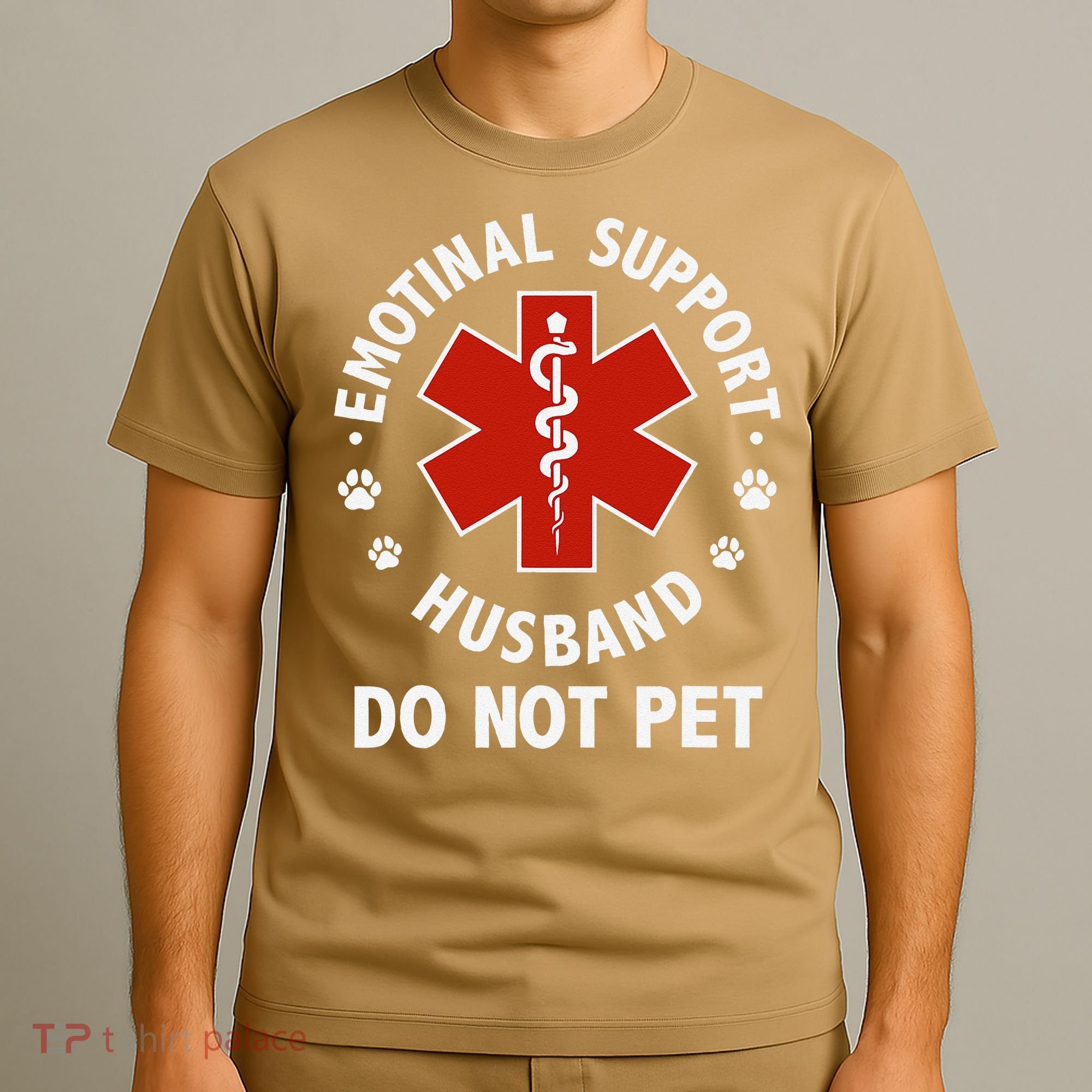 Emotional Support Husband Do Not Pet Funny T-Shirt