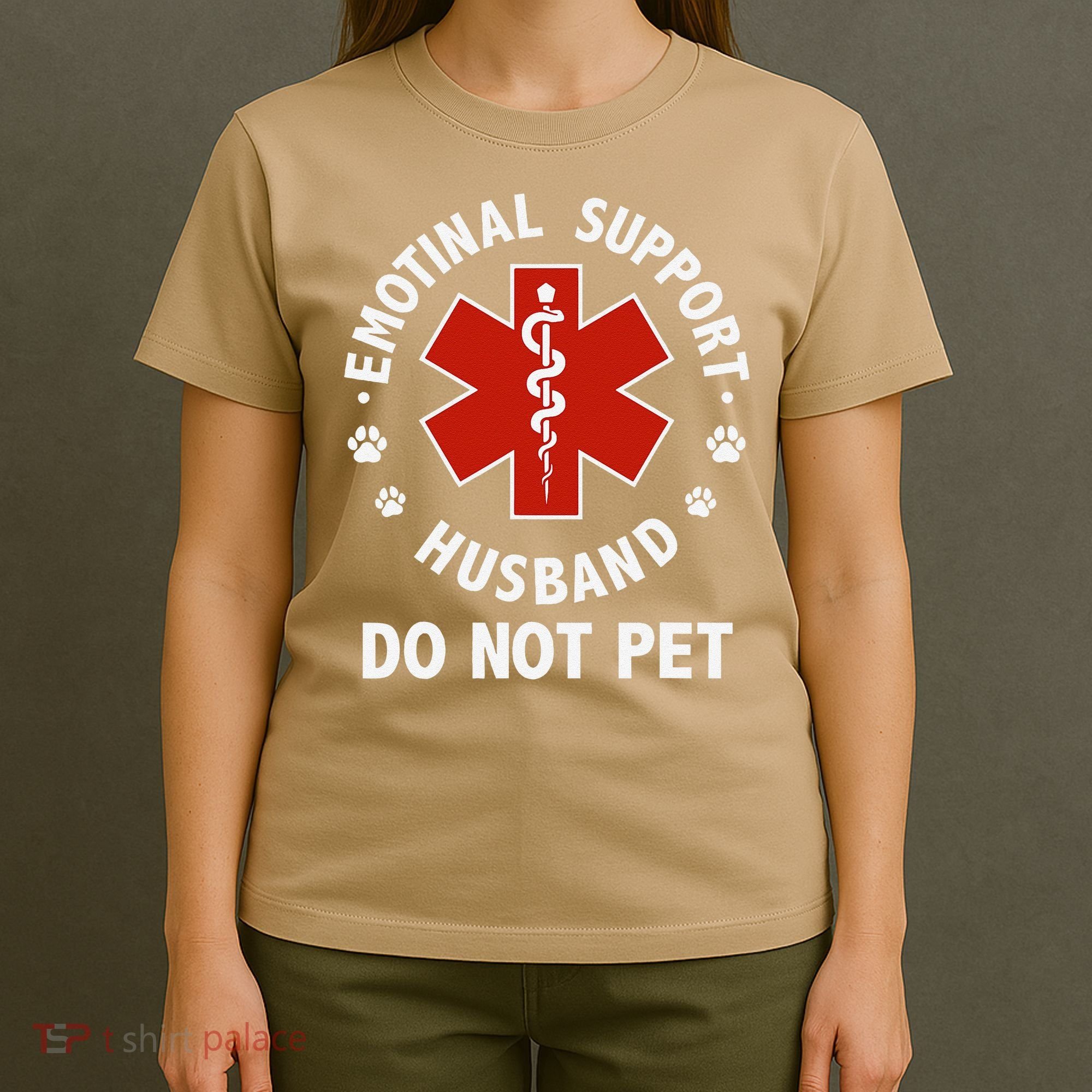 Emotional Support Husband Do Not Pet Funny T-Shirt