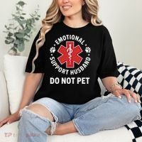 Emotional Support Husband Do Not Pet  Comfort Colors T-Shirt thumb 2