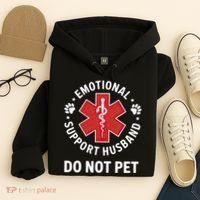 Emotional Support Husband Do Not Pet  Hoodie thumb 4