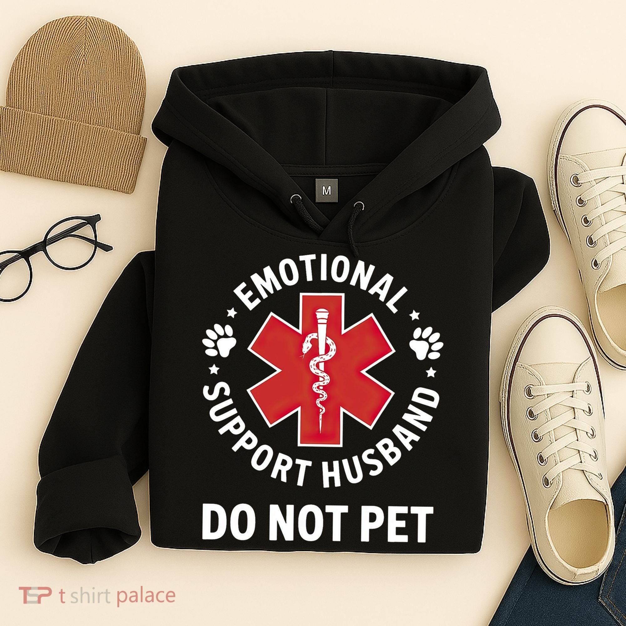 Emotional Support Husband Do Not Pet  Hoodie
