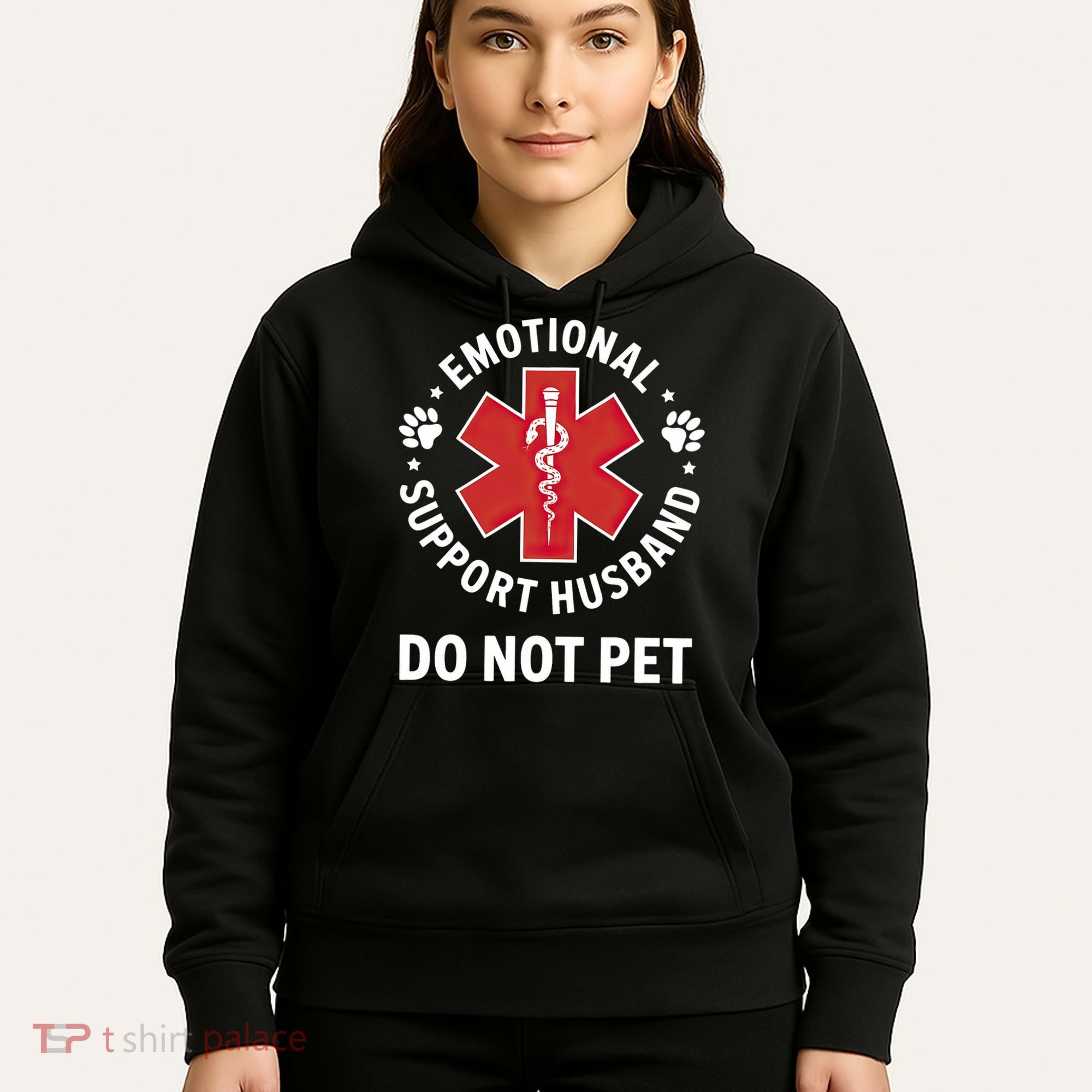 Emotional Support Husband Do Not Pet  Hoodie