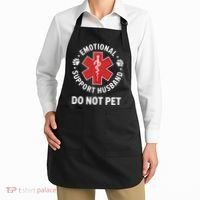 Emotional Support Husband Do Not Pet  Apron thumb 2