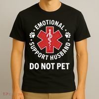 Emotional Support Husband Do Not Pet  T-Shirt thumb 3