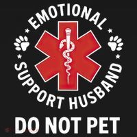 Emotional Support Husband Do Not Pet  Polo thumb 3