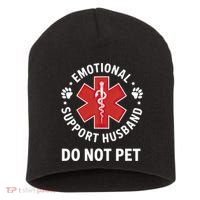 Emotional Support Husband Do Not Pet  Short Acrylic Beanie thumb 0
