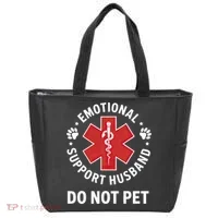 Emotional Support Husband Do Not Pet  Tote Bag thumb 0