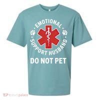 Emotional Support Husband Do Not Pet  Sueded Cloud Jersey T-Shirt thumb 0